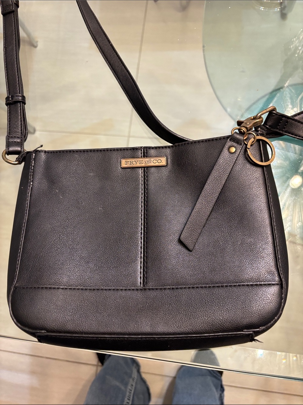 Frye and Co Women's Black Leather Crossbody Bag